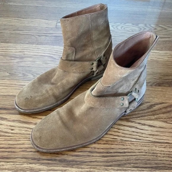 Men’s harness suede Frye Boots, size 10 - Picture 3 of 6
